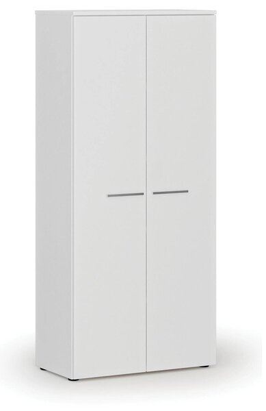 Szafa ubraniowa z wysuwem PRIMO WHITE, 800 x 420 x 1781 mm, biały