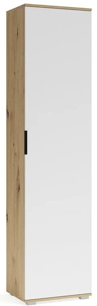 Szafa wąska dąb artisan + biała L5-R91