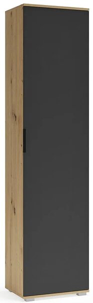 Szafa wąska dąb artisan + antracyt P8-D68