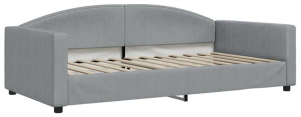 Sofa z funkcją spania, jasnoszara, 100x200 cm, obita tkaniną
