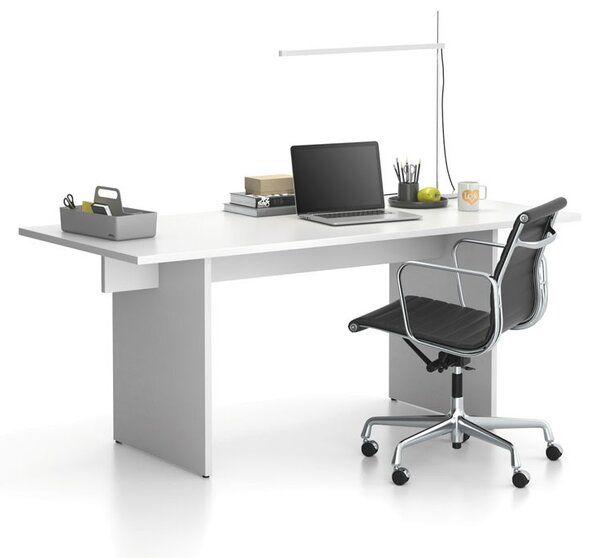 Biurko single SOLID, 180x80 cm, biały