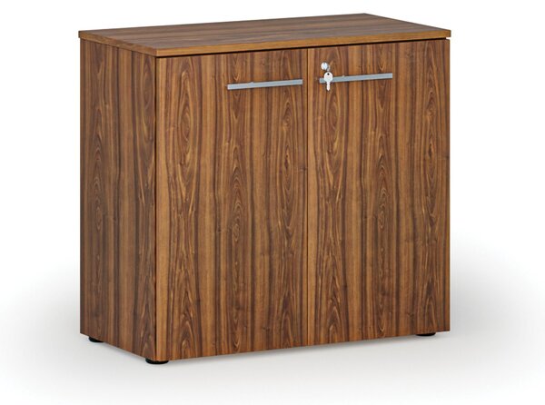 Szafa biurowa z drzwiami PRIMO WOOD, 800 x 420 x 740 mm, orzech