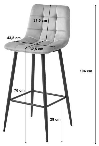Hoker ARCETO VELVET z czarnymi nogami, beżowa