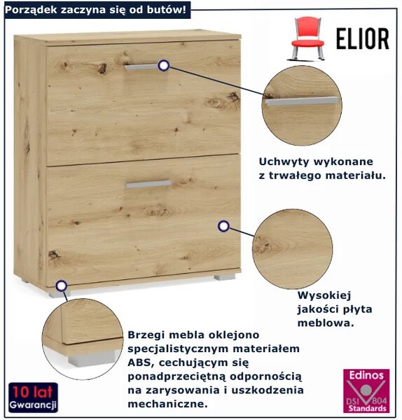 Szafka minimalistyczna na buty dąb artisan D8-F30