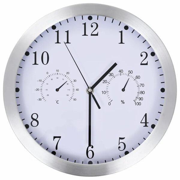 Okrągły biały zegar w klasycznym stylu 30 cm L2-P80