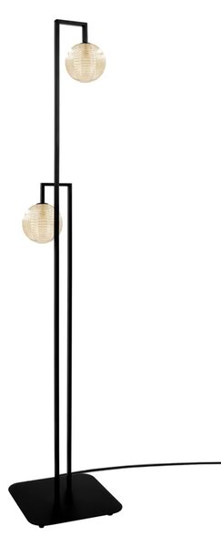 Lampa podłogowa czarno-beżowa L6-W93