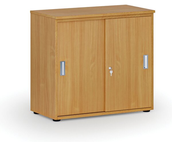 Szafa biurowa z drzwiami przesuwnymi PRIMO WOOD, 800 x 420 x 740 mm, buk