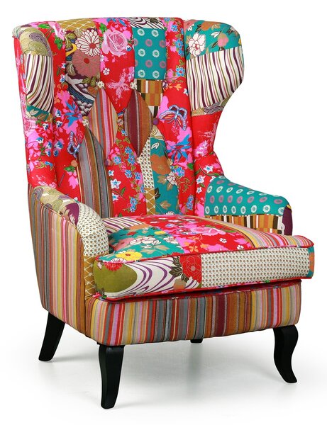 Fotel Patchwork typu uszak