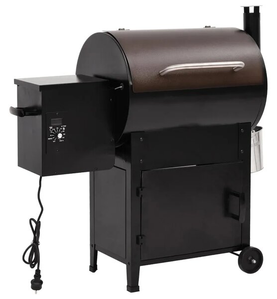 Grill na pellet z kominem czarny 104 cm B8-N99