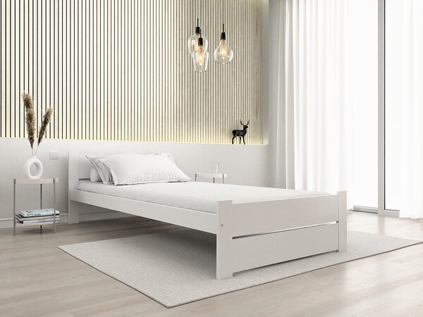 Łóżko IKAROS DOUBLE 90 x 200 cm, białe Stelaż: Bez stelaża, Materac: Materac Coco Maxi 20 cm