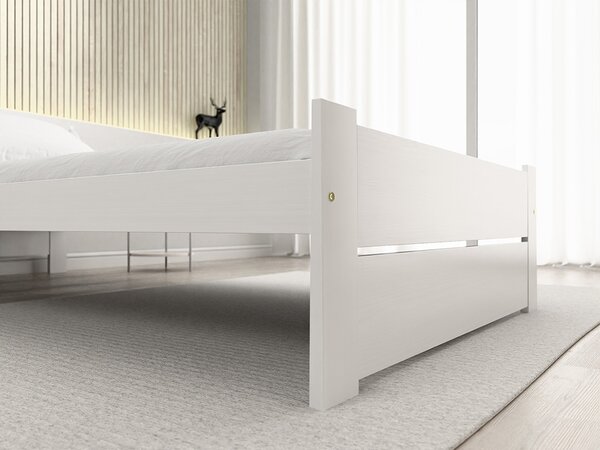 Łóżko IKAROS DOUBLE 90 x 200 cm, białe Stelaż: Bez stelaża, Materac: Materac Coco Maxi 20 cm