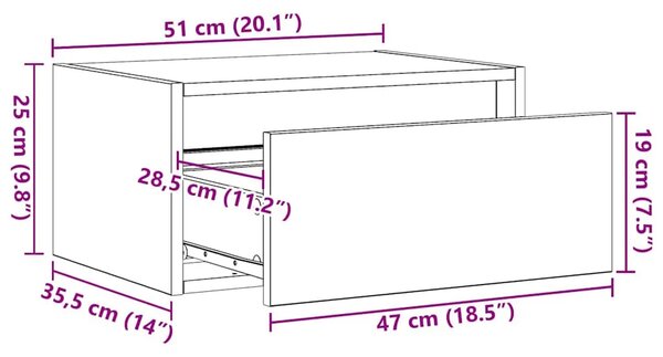 Szafka nocna z podświetleniem H2-W17