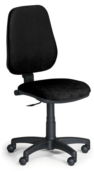 Krzesło biurowe COMFORT PK, bez podłokietników - czarny