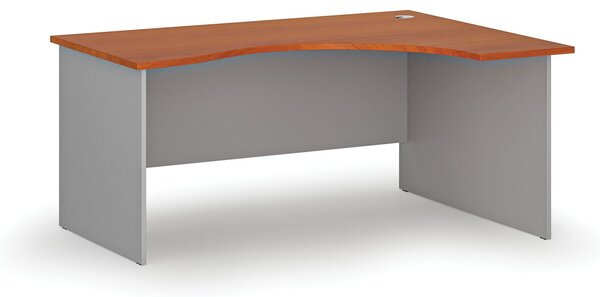 Ergonomiczne biurko PRIMO GRAY, 160x120 cm, prawe, szary/czereśnia