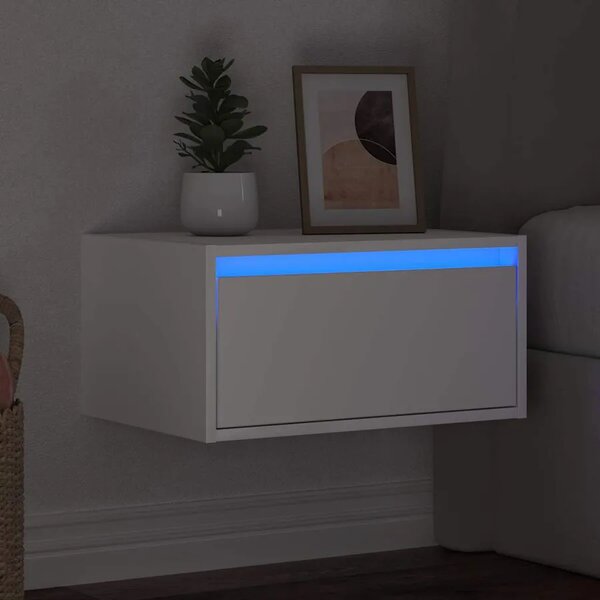 Szafka nocna z oświetleniem Led biala C8-P21