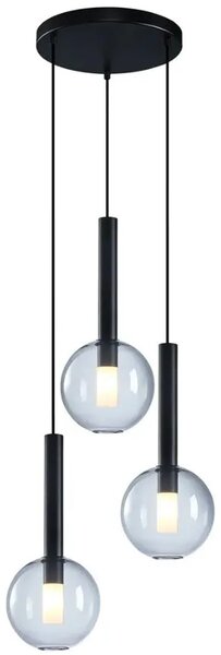 Czarna potrójna lampa wisząca - K577- A3-K97