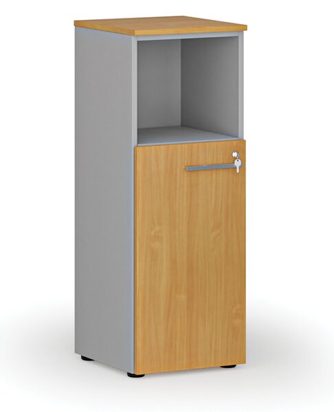Szafa biurowa kombinowana PRIMO GRAY, 400 x 420 x 1087 mm, szary/buk