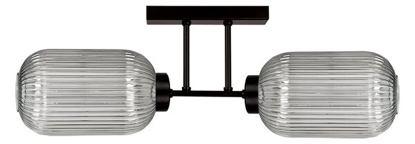 Podwójna sufitowa lampa z grafitowymi kloszami F2-W52