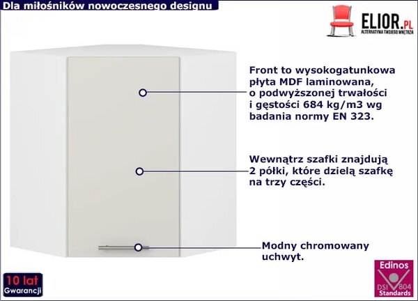 Kaszmirowa górna szafka narożna A8-E09