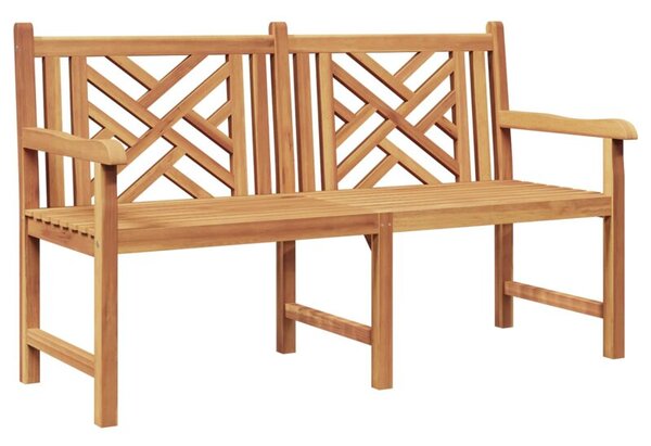 Rustykalna ławka ogrodowa z litego drewna tekowego 150 cm