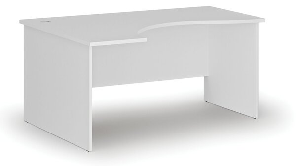 Ergonomiczne biurko PRIMO WHITE, 160x120 cm, lewe, białe