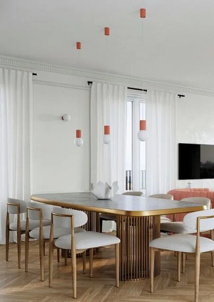 Brzoskwiniowa pojedyncza lampa wisząca G9-Z33