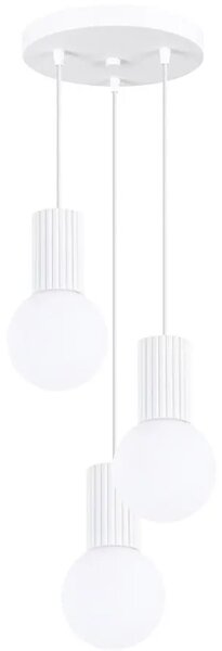 Potrójna biała lampa wisząca - K600-Buble