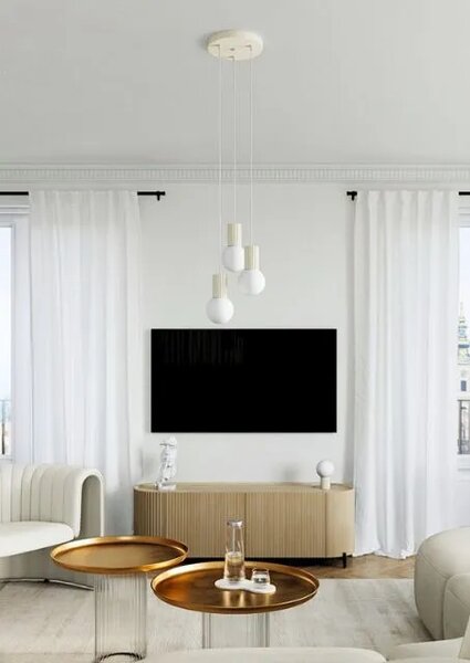 Beżowa nowoczesna lampa wisząca Z4-C30