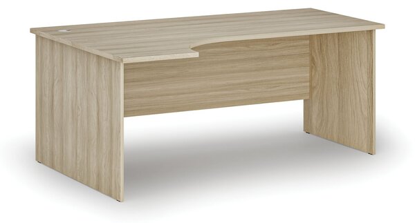Narożne biurko PRIMO WOOD, 180x120 cm, lewe, dąb naturalny
