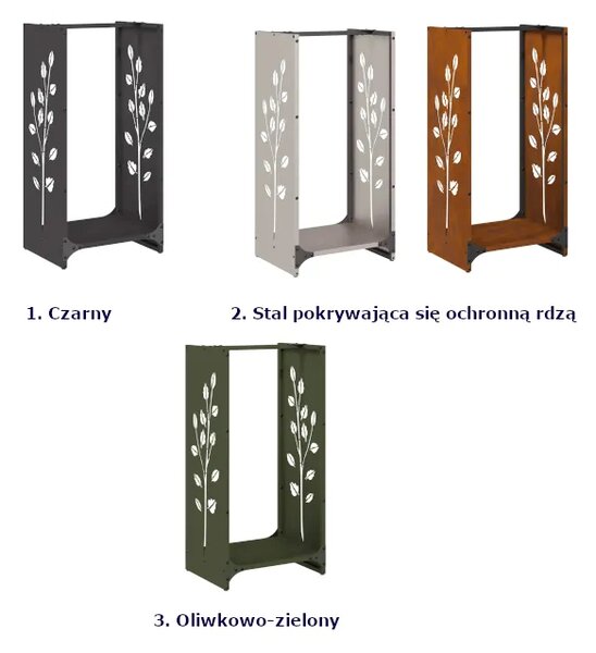 Stojak Na Drewno Opałowe Czarne R6-N91