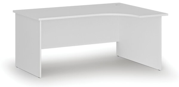Narożne biurko PRIMO WHITE, 160x120 cm, prawe, białe