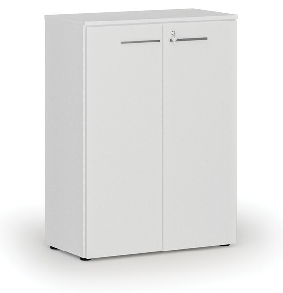 Szafa biurowa z drzwiami PRIMO WHITE, 800 x 420 x 1087 mm, biały