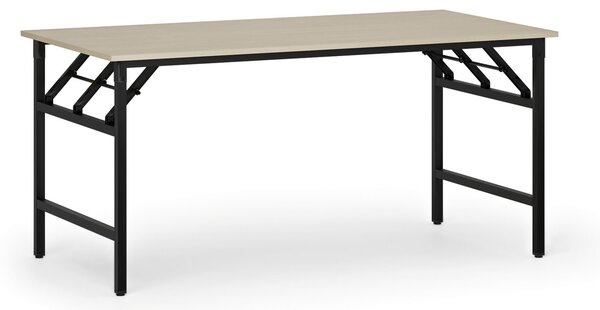 Stół konferencyjny FAST READY, 160x80 cm, czarna podstawa, brzoza