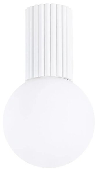 Biały nowoczesny plafon ryflowany - K598- C9-B78