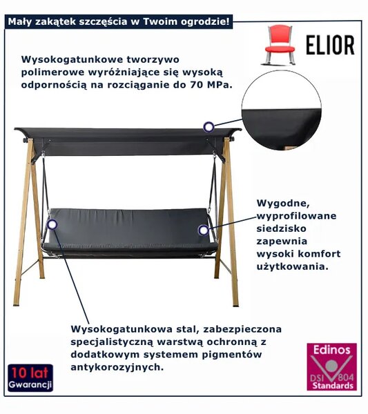 Huśtawka ogrodowa 3 - osobowa Z5-W14