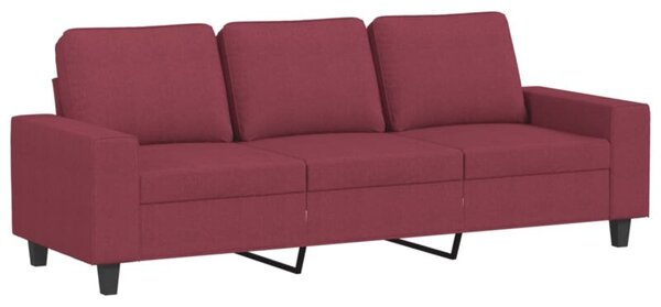 Sofa 3-osobowa, winna czerwieÅ, 180 cm,tapicerowana tkaninÄ
