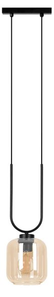 Wisząca lampa ze szklanym kloszem beżowa K2-N50