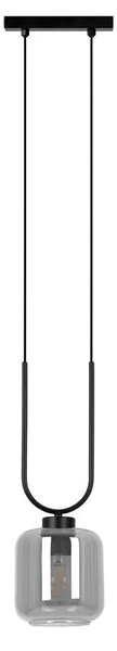 Wisząca lampa ze szklanym kloszem grafitowa R1-T00