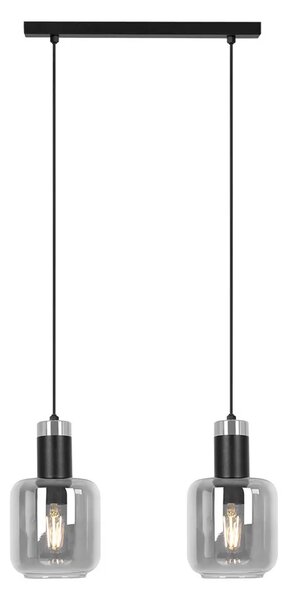 Lampa wisząca z podwójnym kloszem grafitowa E4-H88