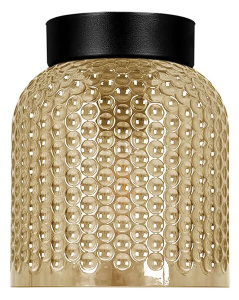 Sufitowa lampa ze szklanym kloszem beżowa K0-C13
