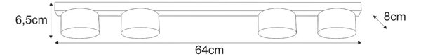 Lampa sufitowa punktowa czarna P5-E61