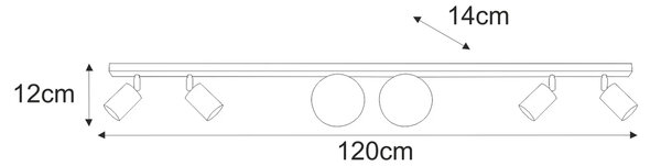 Nowoczesna beżowa lampa na szerokiej listwie S8-W72