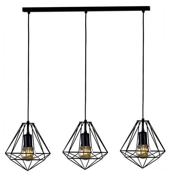 Lampa wisząca potrójna czarna G8-A42