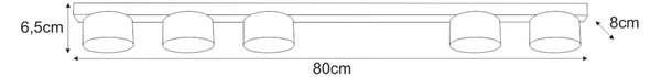 Sufitowa lampa punktowa czarna H2-H08