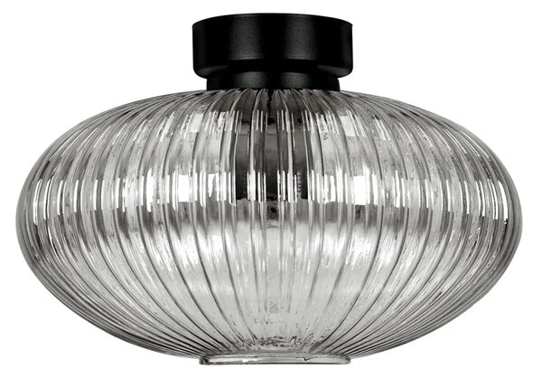 Sufitowa lampa z ryflowanym kloszem grafitowa A6-W52