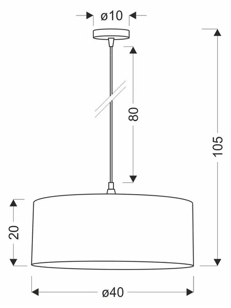 Szara wisząca lampa abażurowa - 8X M097 R3-B63