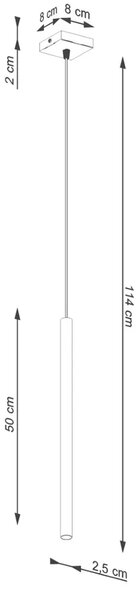 Beżowa minimalistyczna lampa nad stół - M084 E7-R97