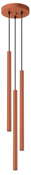 Industialna czerwona lampa wisząca - 4X M087 R7-E38