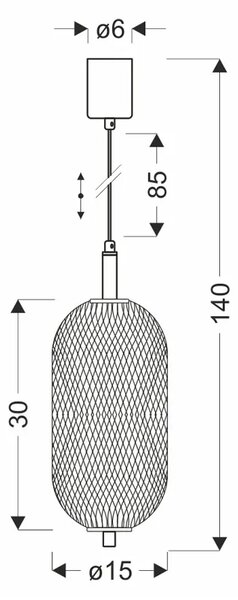 Loftowy czarny żyrandol wiszący - 4X M103 W9-G50
