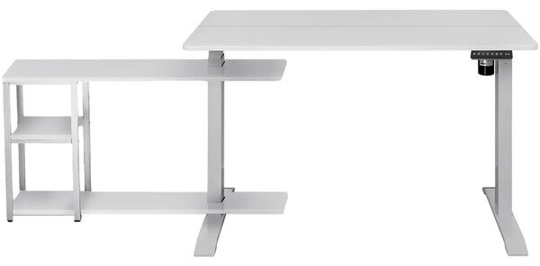 Ergonomiczne białe narożne biurko elektryczne K6-Z47